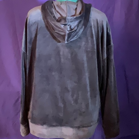 Green Tea women’s velour hoodie, size XL - Picture 2 of 5
